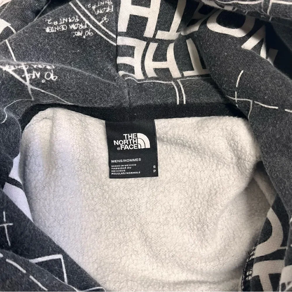 The North Face Mens Half Dome AOP Black and White Pullover Sweatshirt Size Small